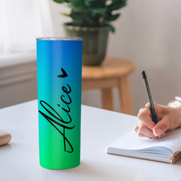 Custom Name Tumbler Cup Custom 20oz Skinny Stainless Steel Tumblers with Name Christmas Gift