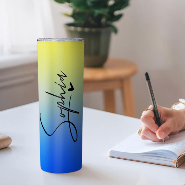Custom Name Tumbler Cup Custom 20oz Skinny Stainless Steel Tumblers with Name Christmas Gift