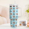 Christmas Gift Custom Cat Dog Photo Stainless Steel Tumbler with Name Custom Dog cat Photo Cup 40oz Tumbler