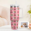 Christmas Gift Custom Cat Dog Photo Stainless Steel Tumbler with Name Custom Dog cat Photo Cup 40oz Tumbler