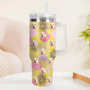 Custom Dog Cat Face 40oz Stainless Steel Tumbler with Handle Custom Photo Cup 40oz Tumbler Christmas Gift