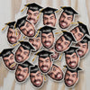 Face confetti with graduation hat Graduation Confetti with Face and Black Grad Cap Graduation confetti