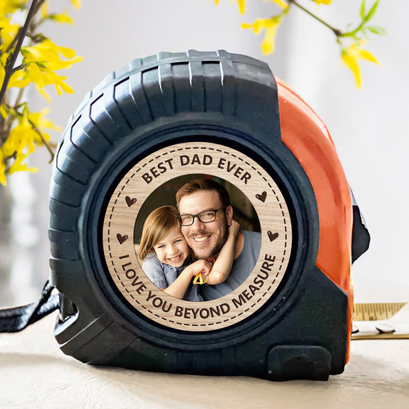 Fathers Day Gift Personalized Tape Measure with Photo Tool Gifts Woodworker Gifts for Dad
