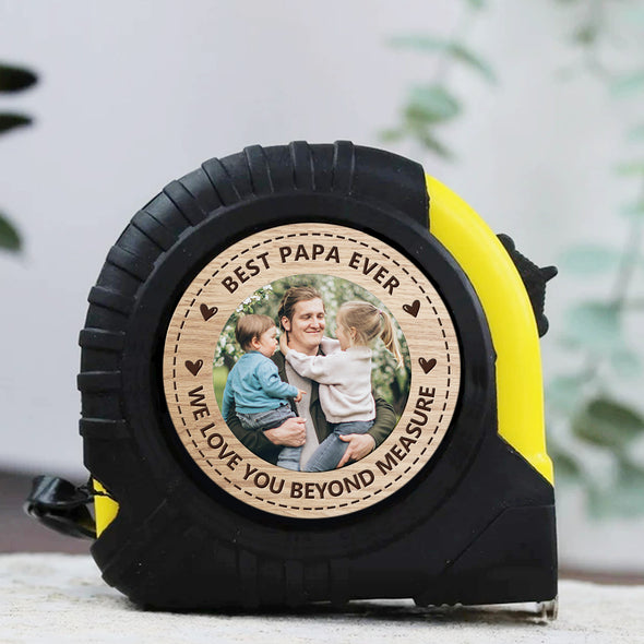 Fathers Day Gift Personalized Tape Measure with Photo Tool Gifts Woodworker Gifts for Dad