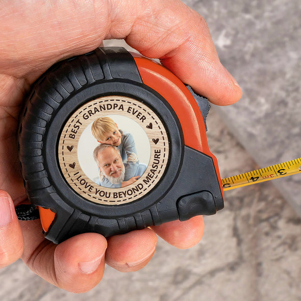 Fathers Day Gift Personalized Tape Measure with Photo Tool Gifts Woodworker Gifts for Dad