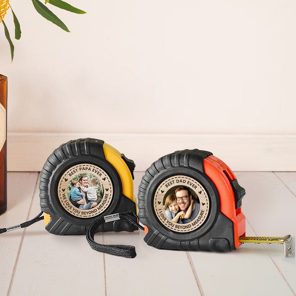 Fathers Day Gift Personalized Tape Measure with Photo Tool Gifts Woodworker Gifts for Dad