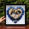 Anniversary Gift Custom Flower Shadow Box with Picture Personalized Dried Rose Flower Frame