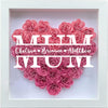 Custom Flower Shadow Box with Name Custom Dried Rose Gift Box for Mom Grandma