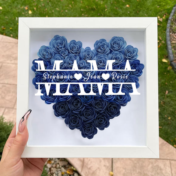 Gift for Mom Flower Shadow Box Mothers Day Dried Rose Gift Box for Mom Grandma Birthday Gift