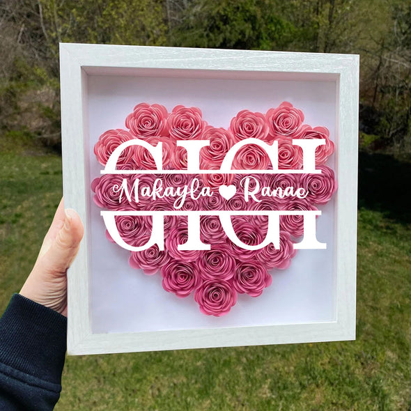 Gift for Mom Flower Shadow Box Mothers Day Dried Rose Gift Box for Mom Grandma Birthday Gift