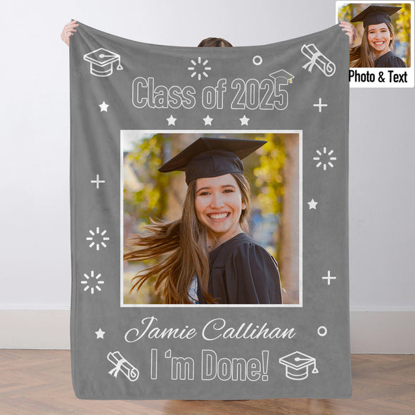Graduation Blanket for Her Him Graduation Gifts Blanket High School College Graduation Gifts for Her/Him 2025