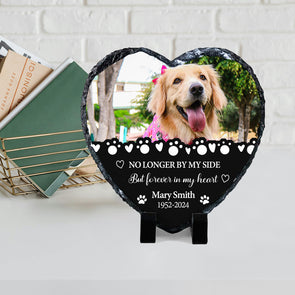 Custom Pet Memorial Stone Heart Shape Slate Rock Plaque Personalized Dog Cat Remembrance Gifts