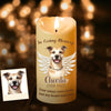 Custom Memorial LED Candle Custom Pet Loss Gift In Loving Memory Dog Candle
