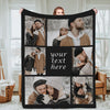 Custom Photo Blanket With Text Custom Blanket with Pictures Christmas Gift