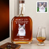Custom Whiskey Bottle with Pet Photo Custom Whisky Decanter Christmas Gift For Pet Dad Gift for Pet Lover