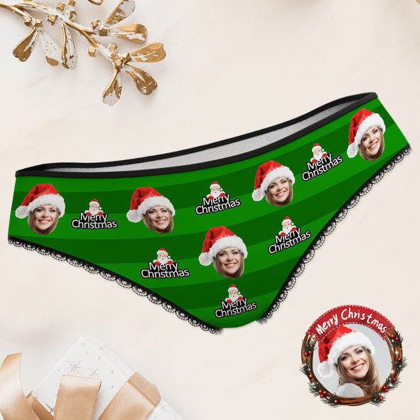 Custom Christmas Photo Panties Christmas Gift for Girlfriend