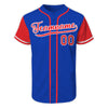 Customized Blue Authentic Baseball Jerseys with Name Team Name Logo for Adult and Kids