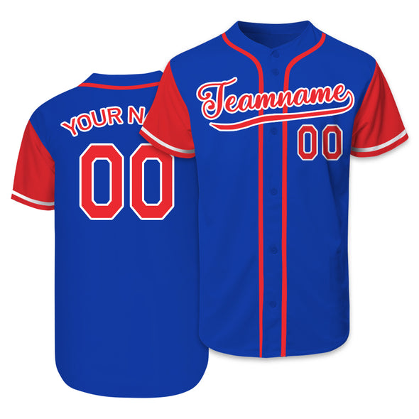 Customized Blue Authentic Baseball Jerseys with Name Team Name Logo for Adult and Kids