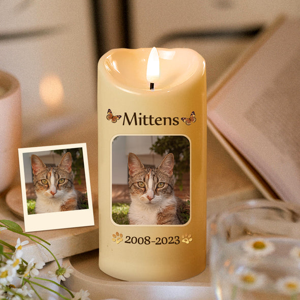 Personalized Candle LED Light Memorial Gift Christmas Gift For Pet Lovers