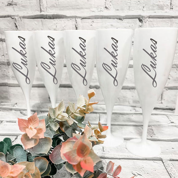 Personalized Champagne Flutes Set of 2 Groom and Bride Champagne Flute Engraved Wedding Flutes Wedding Gifts
