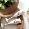Personalized Champagne Flutes Set of 2 Groom and Bride Champagne Flute Engraved Wedding Flutes Wedding Gifts