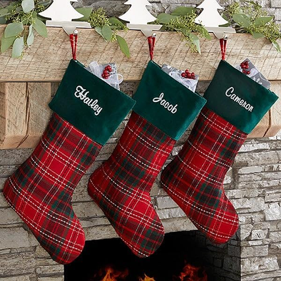 Personalized Christmas Stocking with Name Embroidered Name Christmas Family Stocking Christmas Gift