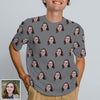 Custom Face Photo Short Sleeve Shirt Photo Printed on T Shirt