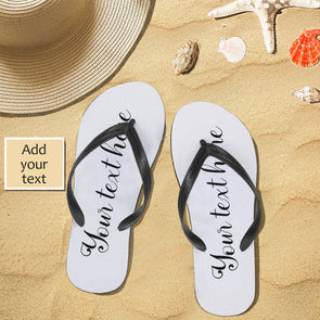 Personalized Flip Flops with Text For Man And Woman Summer Beach Slide Slipper