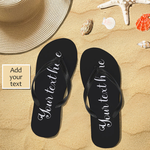 Personalized Flip Flops with Text For Man And Woman Summer Beach Slide Slipper