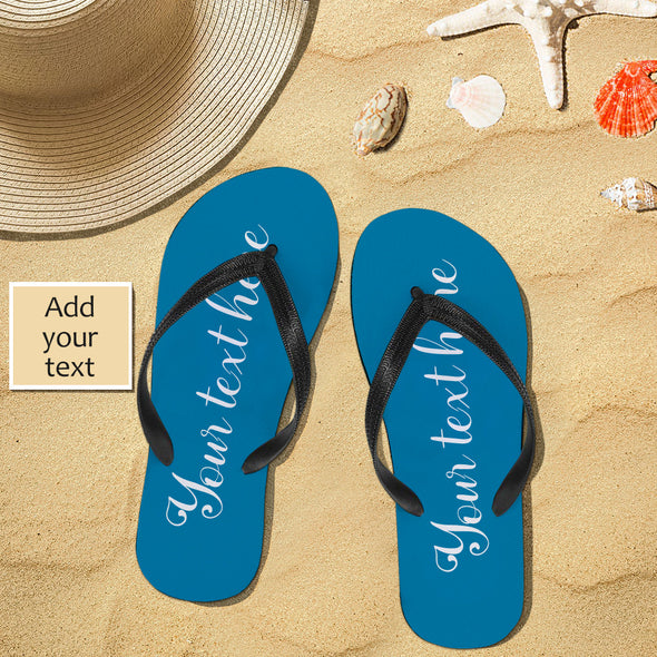 Personalized Flip Flops with Text For Man And Woman Summer Beach Slide Slipper