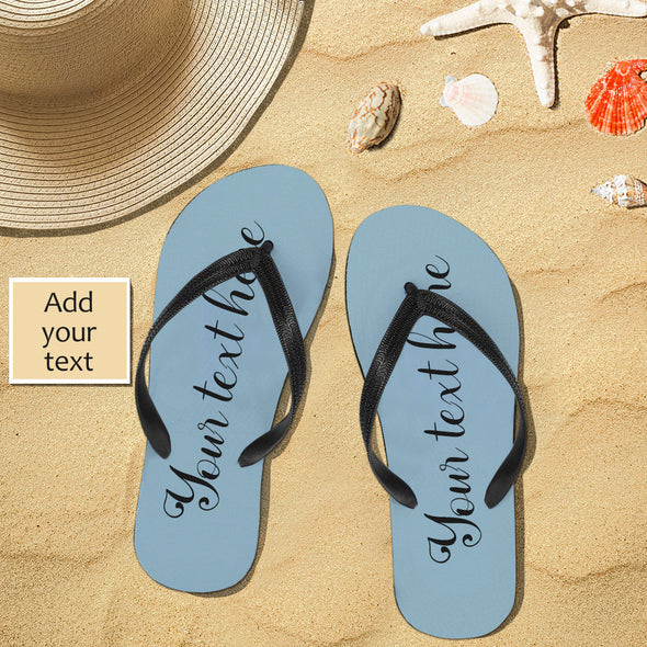 Personalized Flip Flops with Text For Man And Woman Summer Beach Slide Slipper