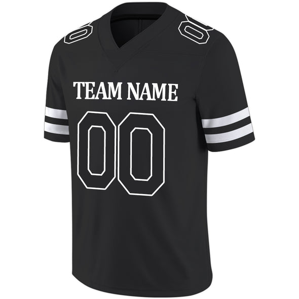 Custom Black Classic Replica Football Jerseys Shirt Adult Custom Football Team Authentic Jerseys