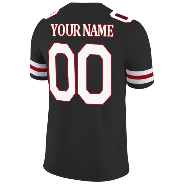 Custom Black Football Jerseys Personalized Football Team Authentic Jerseys with Name Number Logo