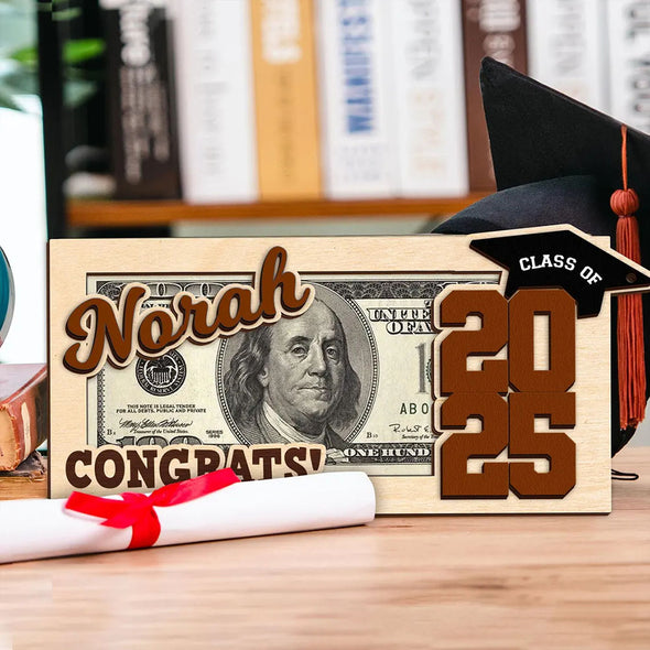Personalized Graduation 2025 Money Holder Gift Custom Gift for Grad Student Graduation Keepsake Senior Gift