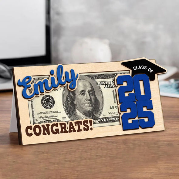 Personalized Graduation 2025 Money Holder Gift Custom Gift for Grad Student Graduation Keepsake Senior Gift