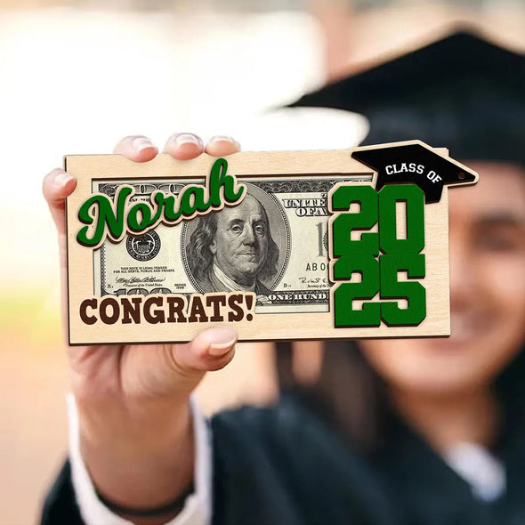 Personalized Graduation 2025 Money Holder Gift Custom Gift for Grad Student Graduation Keepsake Senior Gift