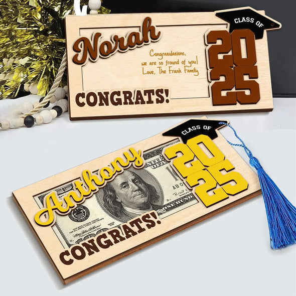 Personalized Graduation 2025 Money Holder Gift Custom Gift for Grad Student Graduation Keepsake Senior Gift