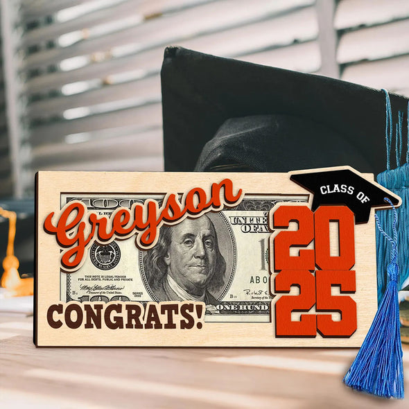 Personalized Graduation 2025 Money Holder Gift Custom Gift for Grad Student Graduation Keepsake Senior Gift