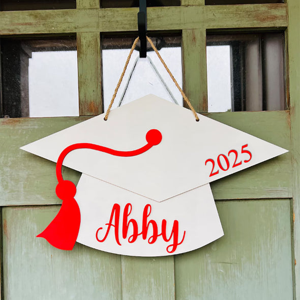 Personalized Graduation Sign Class of 2025 Front Door Decor High School Graduation Gift Graduate Gift