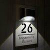 Personalized House Sign With Solar Light Laser Cutting House Plate Door Number Plaque Custom Solar Address Sign