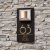 Personalized House Sign With Solar Light Laser Cutting House Plate Door Number Plaque Custom Solar Address Sign