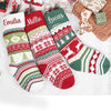 Personalized Knit Christmas Stocking with Name Embroidered Family Name Christmas Family Stocking