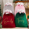 Custom Christmas Family Santa Bag with Name Personalized Large Santa Sack Stocking Sack with Name Christmas Gift Bag