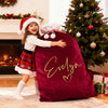 Custom Christmas Family Santa Bag with Name Personalized Large Santa Sack Stocking Sack with Name Christmas Gift Bag