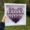 Mother's Day Flower Shadow Box with Name Dried Rose Flower Name Frame for Mother's Day
