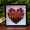 Gift for Mom Custom Flower Shadow Box with Name Dried Rose Flower Picture Frame