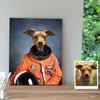 Personalized Pet Astronaut Portrait Canvas Custom Dog Cat Portrait Canvas Wall Art for Home Decor