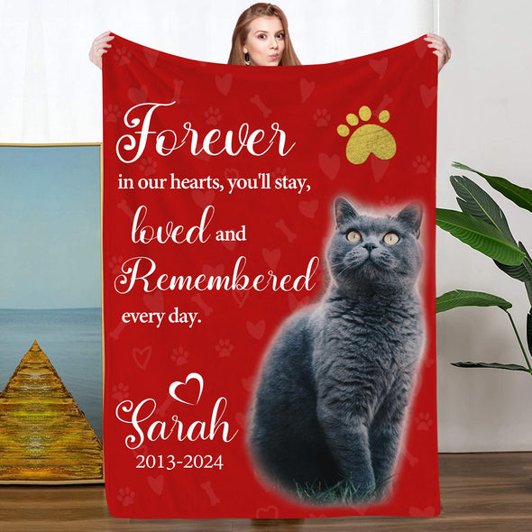 Personalized Pet Photo Blankets Custom Cat Dog Photo Blankets Pet Memorial Blanket