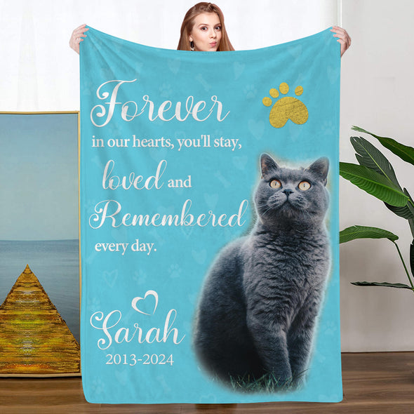 Personalized Pet Photo Blankets Custom Cat Dog Photo Blankets Pet Memorial Blanket