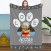 Personalized Pet Photo Blankets Custom Cat Dog Photo Blankets Pet Memorial Blanket Gift for Pet Lover